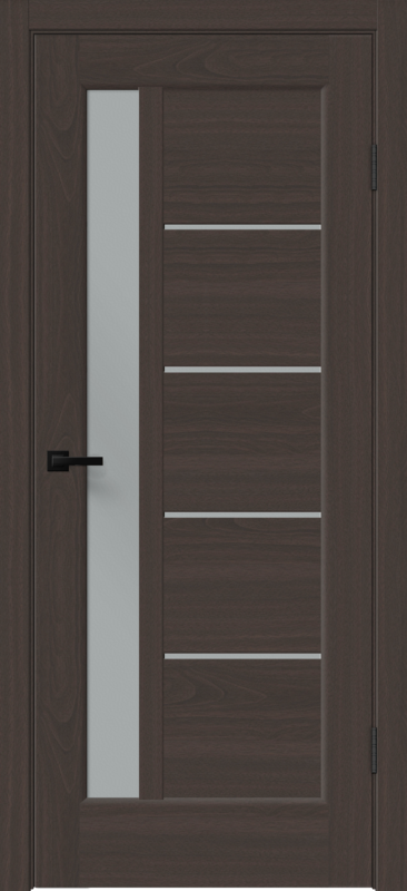 Межкомнатная дверь SOFTWOOD PREMIER 3 со стеклом без притвора Орех американский шоколад 600х2000