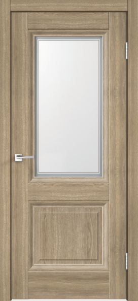 Дуб Европейский, 800х2000, LR, б/врезки замка и петель, стекло Мателюкс, контур №1