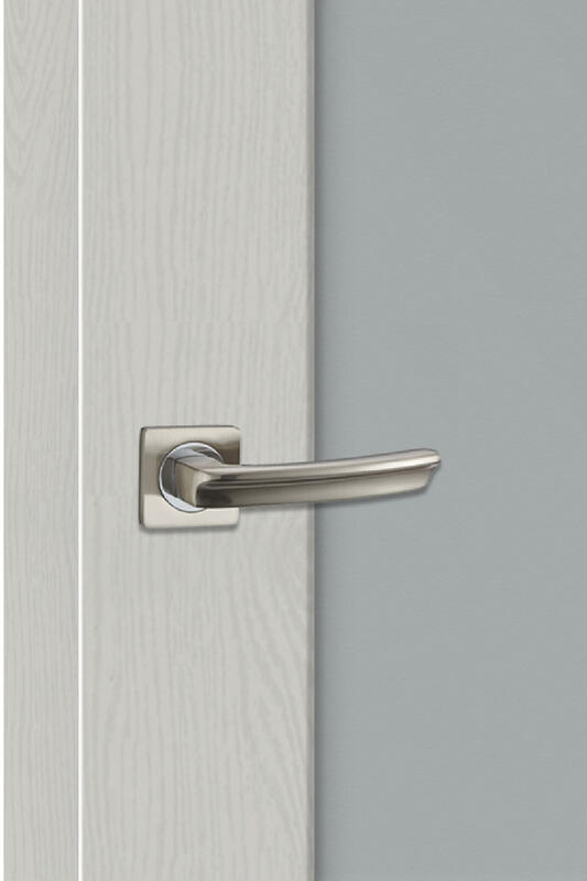 Серый текстурированный, 600х2000, LR, б/врезки замка и петель, стекло Мателюкс, прямая филенка