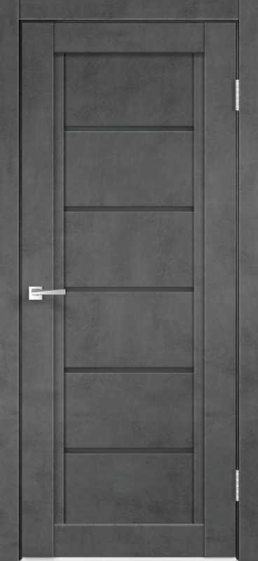 Муар темно-серый, 900х2000, LR, б/врезки замка и петель, стекло Мателюкс Графит