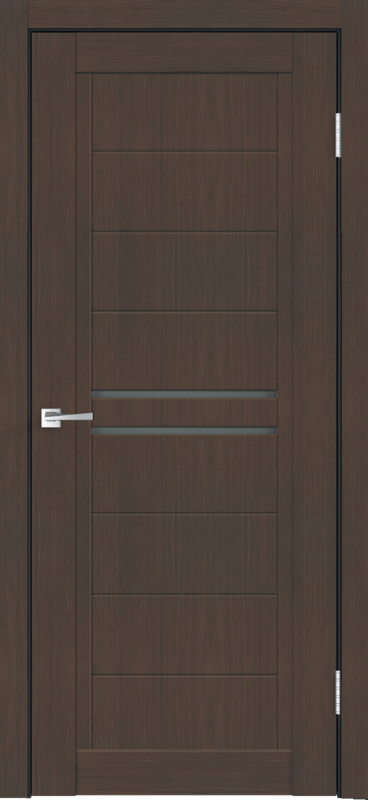 Черное дерево, 700х2000, LR, з. 1895Р SN, с отв. пл., п. RFN 100х70х2,5 SN 2шт, стекло Мателюкс Графит