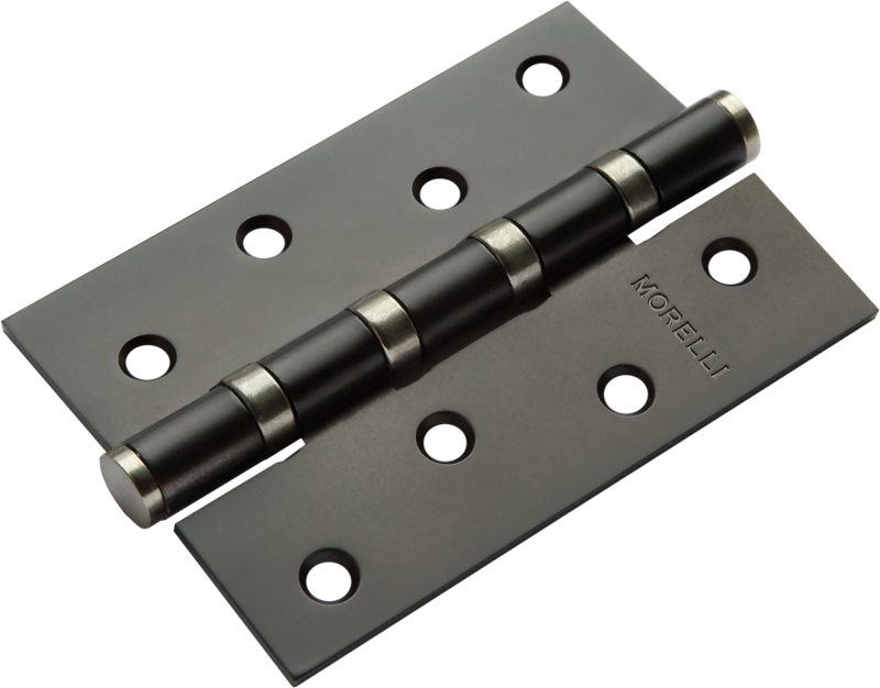 Петля стальная универсальная MS 100х70х2,5-4BB BL, цвет - черный MORELLI