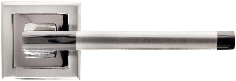 Ручка дверная DIY MH-35 SN/BN-S, цвет - белый никель/черный никель MORELLI